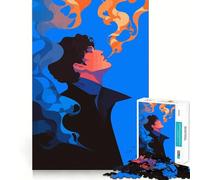 Rompecabezas de 1000 Piezas para Adultos Hombre soñador y Humo,ilustración Minimalista Abstracto,Corte, Juego para concentrarse,Regalo Ideal para Jugar tranquilamente,Regalo o para Aficionados