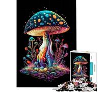 Rompecabezas de 1000 Piezas para Adultos Hongos psicodélicos Que ayudan a ejercitar el Cerebro Regalos para Mujeres Juguete Educativo para Mayores de 14 años Juego de Rompecabezas Incluido 38x26cm