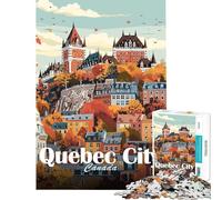 Rompecabezas de 1000 Piezas para Adultos Horizonte de la Ciudad de Quebec Rompecabezas para Adolescentes Juegos Familiares Vacaciones en casa para Pasar el Tiempo cumpleaños