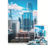 Rompecabezas de 1000 Piezas para Adultos Horizonte de Melbourne Australia Juegos relajantes interacción Entre Padres e Hijos Regalo de cumpleaños Regalos de Viaje 50x75cm