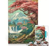 Rompecabezas de 1000 Piezas para Adultos Horizonte del Santuario Fuji Sakura Juego Educativo difícil y desafiante colección de Artistas Bellas Artes 50x75cm
