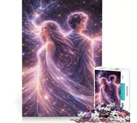 Rompecabezas de 1000 Piezas para Adultos, horóscopo de los Gemelos Géminis, Figuras estrelladas, Juegos educativos, desafiante para completar, para cumpleaños, Navidad 50x75cm