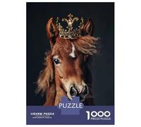 Rompecabezas De 1000 Piezas para Adultos Horse Animal Cute King Rompecabezas para Adultos Juegos Divertidos Una Obra De Arte Oferta como Regalos para Toda La Familia 70x50cm/1000pcs