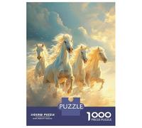 Rompecabezas De 1000 Piezas para Adultos Horse Sky Sunset Sea Zen Rompecabezas para Adultos Juego Familiar Mejora La Memoria Regalos Y Cumpleaños Únicos 38x26cm/1000pcs
