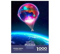 Rompecabezas De 1000 Piezas para Adultos Hot Air Balloon in Space Rompecabezas Juegos Divertidos Vacaciones En Casa Matar El Tiempo Cumpleaños Y Navidad 38x26cm/1000pcs