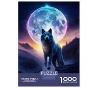 Rompecabezas De 1000 Piezas para Adultos Howl At The Moon Rompecabezas para Adultos Juegos Divertidos Una Obra De Arte Oferta como Regalos para Toda La Familia 38x26cm/1000pcs