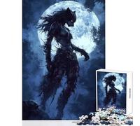 Rompecabezas de 1000 Piezas para Adultos Howl of The Moonlit Huntress decoración del hogar Juguetes Regalos de Amigo Secreto Juego Familiar Ayuda a ejercitar el Cerebro tamaño 38x52cm