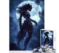 Rompecabezas de 1000 Piezas para Adultos Howl of The Moonlit Huntress Juguete para decoración de Pared Gran Regalo para Juegos Juegos de relajación Mejora del Amor Entre Parejas tamaño 50x75cm