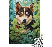 Rompecabezas De 1000 Piezas para Adultos Husky Dog in Forest Rompecabezas para Adultos Juegos De Relajación Análisis Y Lógica Regalos para Amigos Y Familiares 70x50cm/1000pcs