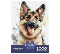 Rompecabezas De 1000 Piezas para Adultos Husky Watercolor Rompecabezas para Adolescentes Juego Familiar Desafío Difícil Gran Regalo para Jugar 38x26cm/1000pcs