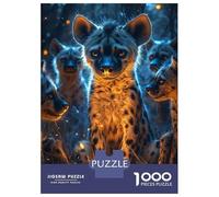 Rompecabezas De 1000 Piezas para Adultos Hyena Pack Firelight Rompecabezas para Adultos Juegos De Relajación Desafío Difícil Ayuda A Ejercitar El Cerebro 70x50cm/1000pcs