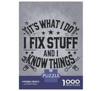 Rompecabezas De 1000 Piezas Para Adultos I Fix Stuff And I Know Things - Mechanic Engineer Humor Rompecabezas Para Adultos Juguetes DIY Regalos Para Mujeres Regalos Para Amigos Y Familiares 38x26cm/10