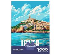 Rompecabezas De 1000 Piezas para Adultos Ibiza Spain Travel Rompecabezas para Adultos Juego De Ingenio Corte De Precisión Desafiante De Completar 38x26cm/1000pcs