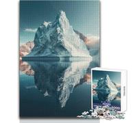 Rompecabezas de 1000 Piezas para Adultos Iceberg Majestuoso, Ideal para Momentos de Tranquilidad y Ocio, Troquelado de precisión Premium, tamaño 38x52cm