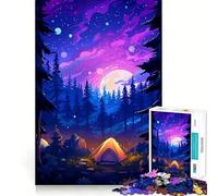 Rompecabezas de 1000 Piezas para Adultos,Ideal para Acampar,con diseño Pixel Art,Corte preciso,Juego Creativo para ejercitar la Mente,Entretenimiento y diversión, cumpleaños (50x75cm)