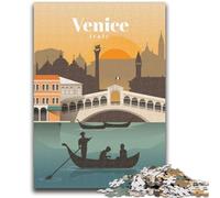 Rompecabezas de 1000 Piezas para Adultos, Ideal para el Viaje a Venecia Juego Familiar antiestrés, desafío difícil, Regalo para Amigos y Familiares 1000 Piezas (26x38cm)