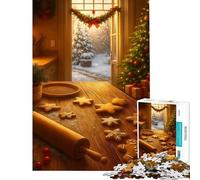 Rompecabezas de 1000 Piezas para Adultos Ideal para Hornear Galletas navideñas Jugar en Familia desafiar la Inteligencia Juguetes adictivos un Gran Regalo para la diversión Familiar (tamaño 38x26cm)