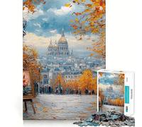 Rompecabezas de 1000 Piezas para Adultos, Ideal para Pintar en Agosto Juguete para aliviar el estrés Decoración de Pared con diseño de líneas claras (38x52cm)