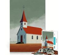 Rompecabezas de 1000 Piezas para Adultos Iglesia campestre,articulaciones Finas,diversión,desafío Inteligente,Juego Tranquilo,Regalo de cumpleaños para Aficionados (38x52cm)