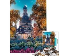 Rompecabezas de 1000 Piezas para Adultos Iglesia de Nuestra Señora de Dresde Rompecabezas para Adultos Juegos Familiares Vacaciones en casa para Pasar el rato difícil y desafiante (tamaño 38x52cm)
