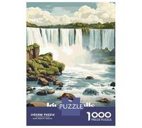 Rompecabezas De 1000 Piezas para Adultos Iguazu Falls, ArgentinaChile Rompecabezas para Adultos Juguetes Antiestrés Carrera De Velocidad Manual Interacción Entre Padres E Hijos 70x50cm/1000pcs