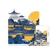 Rompecabezas de 1000 Piezas para Adultos ilustración de Arquitectura China Juguete Educativo Regalo de cumpleaños para Juego Educativo descompresión Intelectual tamaño 50x75cm
