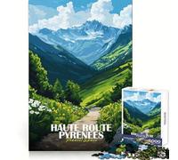 Rompecabezas de 1000 Piezas para Adultos Ilustración de Paisaje de la Alta Ruta de los Pirineos Juego Jugar en Pareja Juguete Creativo y Divertido Juego Relajante Regalo para cumpleaños