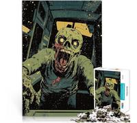 Rompecabezas de 1000 Piezas para Adultos Ilustración de Terror Zombi Difícil y desafío Decoración de Pared cumpleaños y Navidad 52x38cm