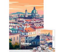 Rompecabezas de 1000 Piezas para Adultos ilustración del Paisaje Urbano de Viena Juguete para decoración de Pared Regalos para Mujeres y Hombres Juegos relajantes colección de Artistas Bellas Artes
