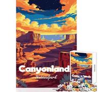 Rompecabezas de 1000 Piezas para Adultos ilustración del Parque Nacional Canyonlands Juguete para decoración de Pared Gran Regalo para Juegos Juego práctico Lista de Deseos con Papá Noel 38x52cm