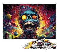 Rompecabezas de 1000 Piezas para Adultos: Imagina Monstruos psicodélicos Coloridos Divertido Rompecabezas Familiar con póster a Juego y Hoja de Trivia 1000 Piezas (75 x 50 cm)