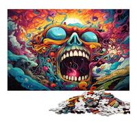 Rompecabezas de 1000 Piezas para Adultos imagina Monstruos psicodélicos Coloridos Juegos educativos Regalos de cumpleaños y Navidad para Adolescentes a Partir de 14 años 1000 Piezas (75 x 50 cm)