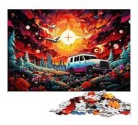 Rompecabezas de 1000 Piezas para Adultos: Imagina un Colorido Paisaje psicodélico Rompecabezas de Papel Juguete Educativo de Aprendizaje 1000 Piezas (38 x 26 cm)