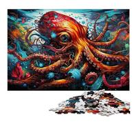 Rompecabezas de 1000 Piezas para Adultos: Imagina un Pulpo psicodélico Colorido Juego Intelectual desafiante para Jugar en Familia 1000 Piezas (75 x 50 cm)