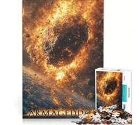 Rompecabezas de 1000 Piezas para Adultos: Impacto del asteroide Armagedón, Juguete Educativo, Relajante Intelectual, 50x75cm