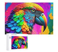 Rompecabezas de 1000 piezas para adultos, impresión artística de loros coloridos, juego familiar, difícil trato, regalo para toda la familia, 1000 piezas