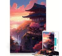 Rompecabezas de 1000 Piezas para Adultos,Impresionante,de Japón,Corte sin Costuras,Juego de resolución de Problemas,Juguete Casual,Juego de Escena navideña,Arte (50x75cm)