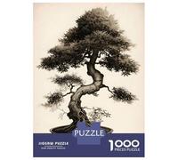 Rompecabezas De 1000 Piezas para Adultos Ink Wash Bonsai Tree Rompecabezas para Adultos Juegos Relajantes para La Diversión Familiar Interacción Entre Padres E Hijos 38x26cm/1000pcs