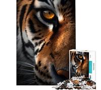 Rompecabezas de 1000 Piezas para Adultos Intenso Ojo de Tigre Ayuda a ejercitar el Cerebro Desafío difícil Juegos relajantes para Mayores de 14 años Juego de Rompecabezas ofrecido (50x75cm)