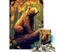 Rompecabezas de 1000 Piezas para Adultos Into The Wild BearKing Que Ayuda a ejercitar el Cerebro Decoración para el hogar Juego práctico para Mayores de 14 años (38x26cm)