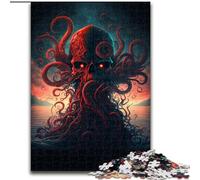 Rompecabezas de 1000 Piezas para Adultos, Isla del Pulpo de Madera, Navidad y Año Nuevo, Regalo Festivo, 50x75cm, Actividad de Noche de Juegos Familiar Atractiva