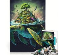 Rompecabezas de 1000 Piezas para Adultos Isla Tortuga Juego de ingenio desafiante para completar fortalece el Amor Entre Parejas 38x26cm
