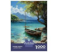 Rompecabezas De 1000 Piezas para Adultos Island Escape Serene Coastal Retreat Rompecabezas para Adultos Juegos Familiares Carrera De Velocidad Manual Regalo De Cumpleaños, Regalos, 38x26cm/1000pcs