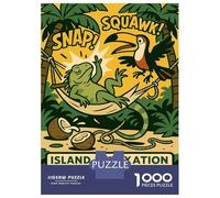 Rompecabezas De 1000 Piezas para Adultos Island Relaxation Violation Code Green Rompecabezas Juegos Familiares Difícil Difícil Cumpleaños Y Navidad 38x26cm/1000pcs