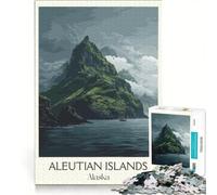 Rompecabezas de 1000 Piezas para Adultos: Islas Aleutianas, Alaska Juegos Divertidos para la interacción Entre Padres e Hijos Cada Pieza es única 50x75cm