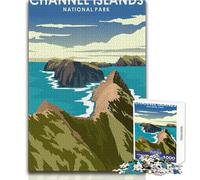 Rompecabezas de 1000 Piezas para Adultos, Islas del Canal, Parque Nacional, Juego Educativo Familiar, Divertido y Divertido, Regalo de cumpleaños (38x52cm)