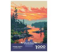 Rompecabezas De 1000 Piezas para Adultos Isle Royale National Park Sunset Rompecabezas para Adultos Juego De Ingenio para La Diversión Familiar Cumpleaños 70x50cm/1000pcs