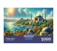 Rompecabezas De 1000 Piezas para Adultos Istanbul Cityscape with Hagia Sophia Rompecabezas para Adolescentes Juego Práctico Desafío Difícil Regalo De Cumpleaños, Regalos, 70x50cm/1000pcs