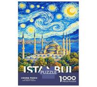Rompecabezas De 1000 Piezas para Adultos Istanbul Turkey Starry Night Rompecabezas Juego De Ingenio Carrera De Velocidad De Manos Interacción Entre Padres E Hijos 38x26cm/1000pcs
