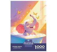 Rompecabezas De 1000 Piezas para Adultos Its Baby Elephant Bath Time Rompecabezas para Adultos Juguetes Antiestrés Patrón De Montaje Oferta como Regalo para Toda La Familia 52x38cm/1000pcs